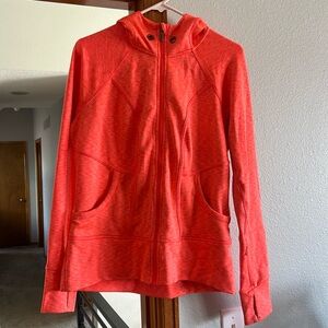 Cute orange, athleta hoodie, in good shape